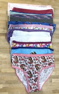 Girls Size 6/8 (M) Underwear Lot (14 Pcs) Open Package Misc Brands NEW - Image 1 of 4