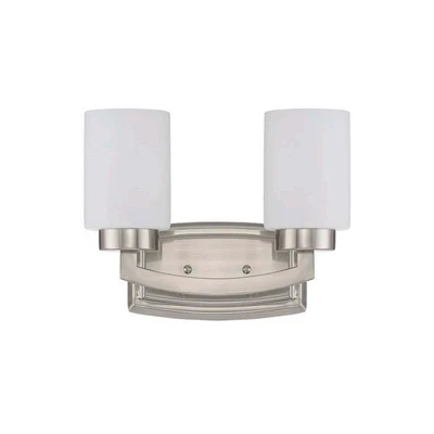 Sunset Lighting 2 Lt 100W Mb Hadley Vanity Satin Nickel F22012-80 - Image 1 of 2