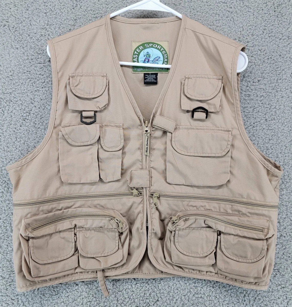 Gilet De Pêche Utilitaire Master Sportsman Homme Taille L - Marron Cargo