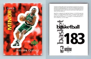 Greg Minor - Boston Celtics #183 Basketball 1997-8 Upper Deck Sticker - Picture 1 of 1