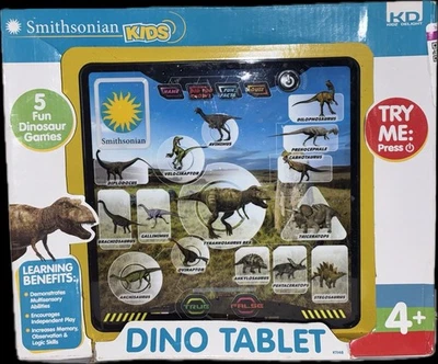 NUEVA EN CAJA Tableta Smithsonian Kids Dino de Kidz Delight 2011 Dinosaur Facts AN Foto 1 de 2