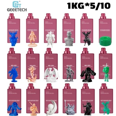 5/10KG GEEETECH 3D imprimante ABS Like/eau lavable/standard résine 405nm LCD/DLP