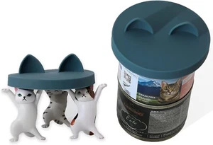 2 Pack Cat Food Can Lids, Silicone Small Pet Food Can Lids Covers for 3 oz Cat - Picture 1 of 7