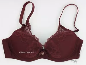 Nuevo con etiquetas Sujetador de Encaje Acolchado Chantelle С67620 "Orangerie" Marrón Oscuro (0PI) - Imagen 1 de 9
