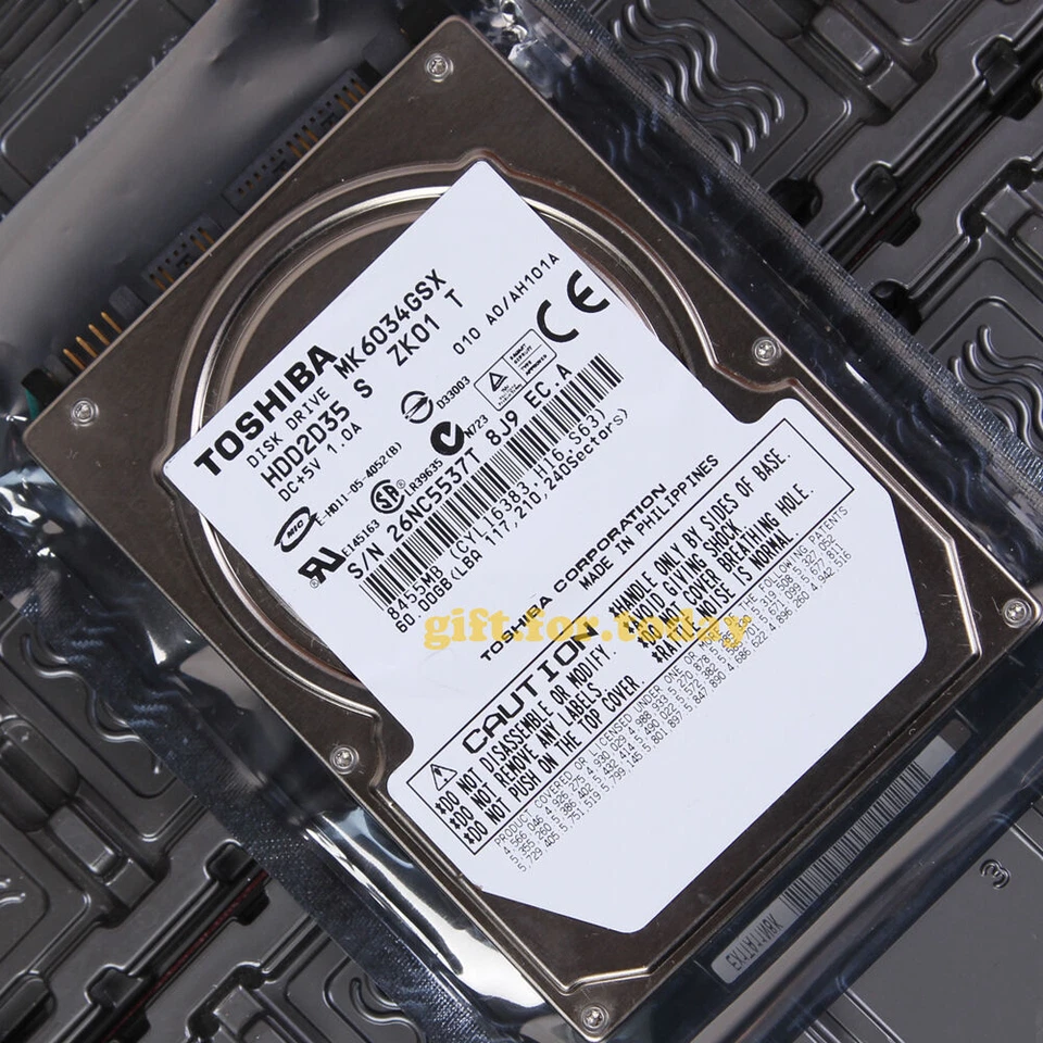 For TOSHIBA MK6034GSX 60 GB 5400 RPM SATA 2.5" Internal Hard Drive HDD - Image 1 of 1