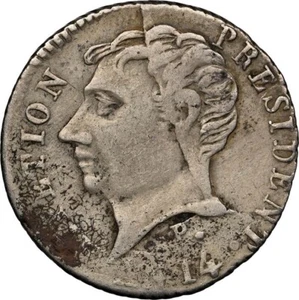 Haiti AN 14P(1817) 25C Extremely rare with "P" Mintmark NGC VF Details  - Picture 1 of 4