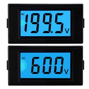 DC 0-500V 0-200V Blue Large LCD Battery Indicator Monitor Voltage Volt Meter - Picture 1 of 8