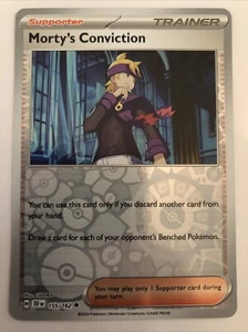 Pokémon TCG Temporal Forces Morty's Conviction Reverse Holofoil 155/162 NM - Picture 1 of 2