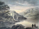 C1790-1800 River Dart Mr Seale's Castle Watercolour By A.K.Cornish,Totnes, Devon
