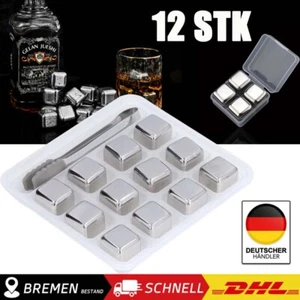Edelstahl Eiswürfel Stein wiederverwendbar Whisky Steine Kühlsteine - Bild 1 von 24
