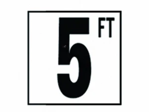 5IN SMOOTH 5 FT DEPTH MARKER TILE - 5"  (NPT - DM51-2050) - Picture 1 of 1