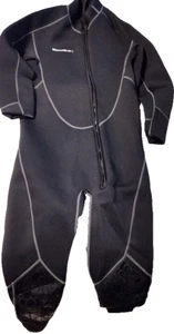 SEASKIN Damen Ganzkörper Neoprenanzug schwarz Frontreißverschluss Langarm Größe Medium - Bild 1 von 10