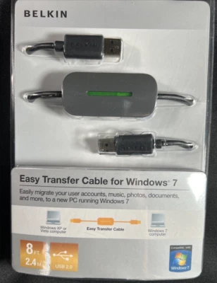 Belkin 8 feet Easy Transfer Cable For Windows 7, Brand New Sealed - Image 1 of 2