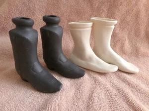 2 Pair of Porcelain Doll Boots Cowboy boots, Slippers - Picture 1 of 18