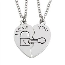 His and Hers Stainless Steel I Love You Heart Men Women Couple Pendant Necklace