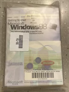 Microsoft Windows 98 v.1 Operating System W/Product Key And COA- Factory Sealed - Picture 1 of 2