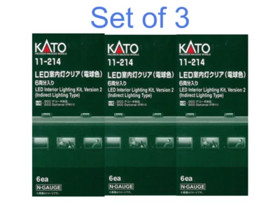 KATO 11-214 N gauge LED interior light clear warm white 6 cars Set of 3 - Image 1 of 3