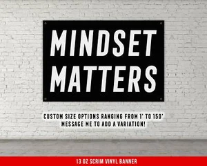 Mindset Matters Banner - Inspirierende Fitness Wandkunst - Bild 1 von 7