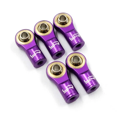 NEW Yeah Racing YA-0572PP Aluminum Reversed Thread M3 Rod Ends 5pcs Purple - Image 1 of 2
