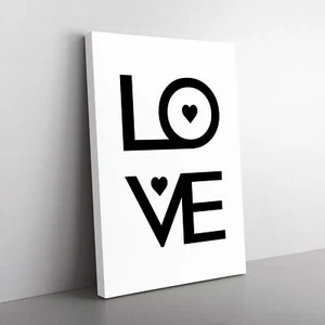 Quadro Amore Cuore Tipografia Tela Wall Art Stampa Cornice Decorazione Soggiorno - Foto 1 di 6