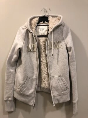 Chaqueta Abercrombie Fitch Junior XL Sherpa Pesada Imitación Piel Beige Envejecido Foto 1 de 4