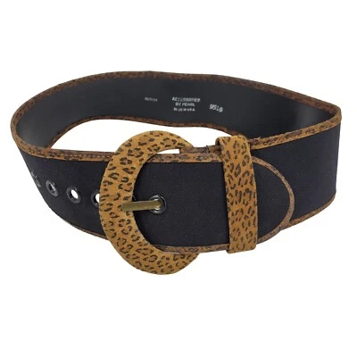 Accesorios por Cinturón Perla Estampado Animal Medio Hebilla Negra De Colección Hecho en EE. UU. 9518 Foto 1 de 4