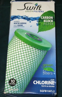 Swift Green Filters SGFB10CL2 Chlorine Filter - Block Carbon Filter 10 Microns - Image 1 of 4