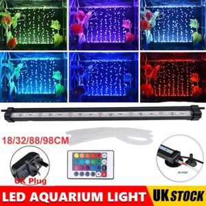 Multi-color RGB LED Air Bubble Curtain Submersible Light for Fish Tank Aquarium - Picture 1 of 18