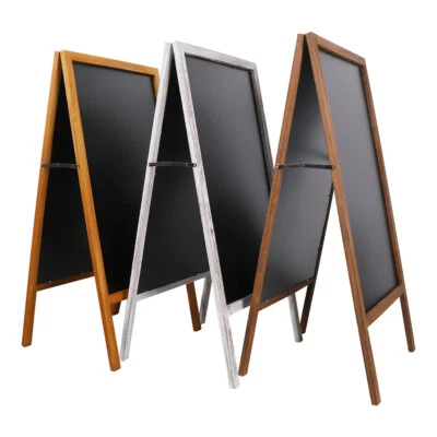 Wood Frame Cafe Restaurant Bar Sidewalk Chalkboard Easel Menu Wedding Sign Board - Image 1 of 4
