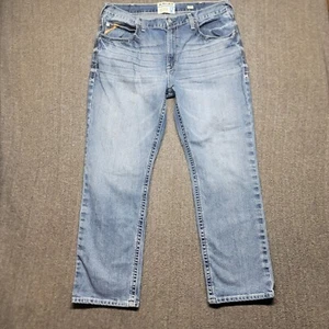 Ariat M2 Jeans Mens 40x32 Relaxed Boot Cut Stirling Stitching Denim Cowboy Blue - Picture 1 of 20