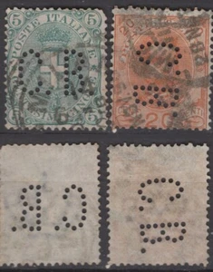 FP0197 Perfin: C.B. - Carlo Belloni Typografie - Selten - Bild 1 von 1