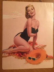 Tin Sign Vintage Metal Pin Up Girl 9 - Bild 1 von 1