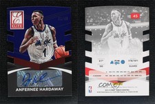 2014-15 Donruss Elite Status Signatures Blue Die-Cuts /49 Anfernee Hardaway Auto