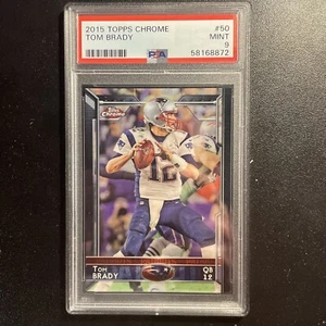 Tom Brady 2015 Topps Chrome PSA 9 #50 New England Patriots - Picture 1 of 2