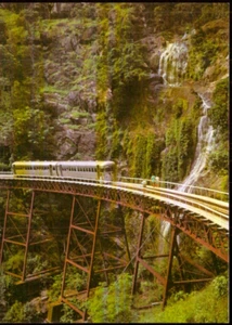 Diesel Rail Motor Postcard. Kuranda Range Line Queensland Rail Train Bridge - Picture 1 of 2