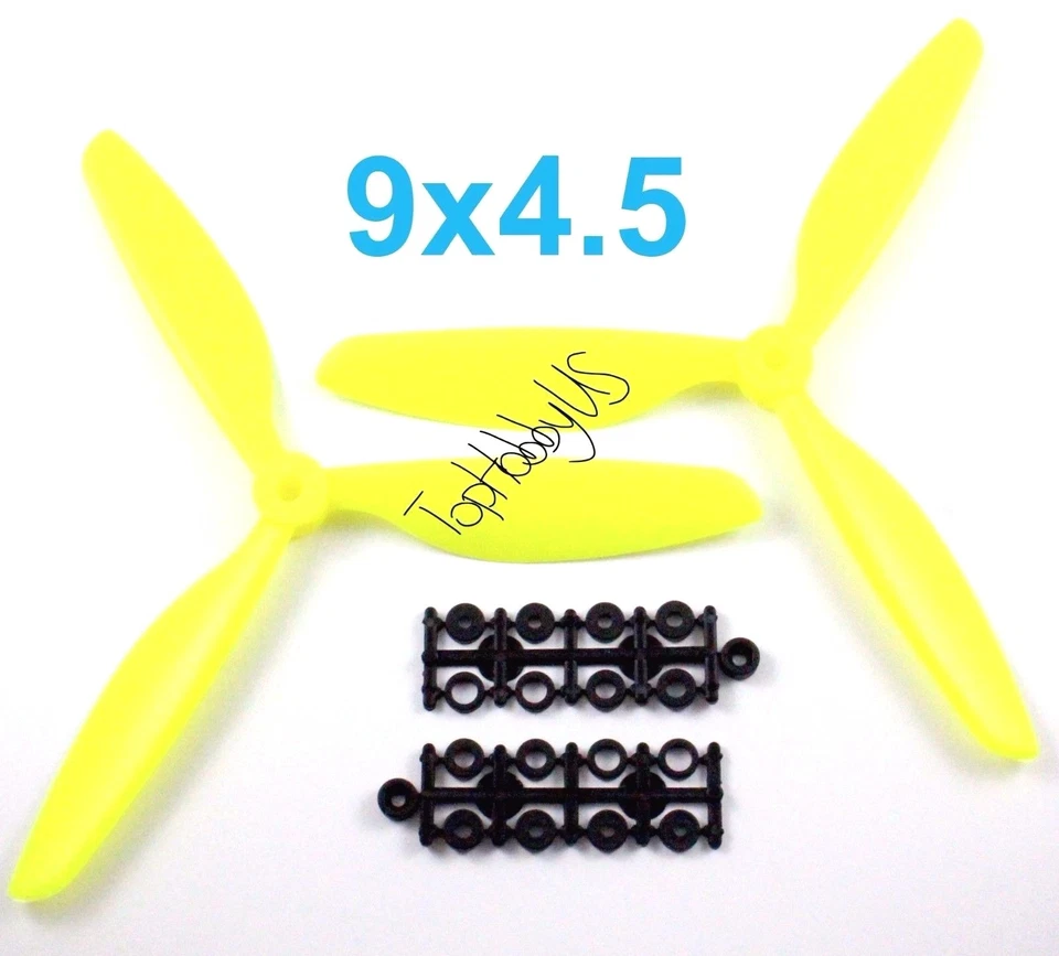 2Pairs (4PCS) 9045(9x4.5) CW CCW QuadRotor QuadCopter 3-Blades Propeller US SHIP - Image 1 of 1