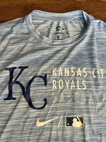 MENS MLB NIKE DRY-FIT TEE TEAM APPAREL KANSAS CITY ROYALS SHORT SLEEVE SIZE L Cover