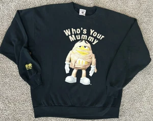 Vintage M&M’s Las Vegas World Sweatshirt XL Yellow Mummy Halloween Nevada Candy - Picture 1 of 5