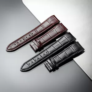 Cinturino Orologio Curvo In Vera Pelle Cinturino Ricambio Bracciale 18 22 23 24mm - Foto 1 di 12