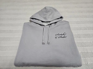 Scotch & Soda NEW Fleece Graphic Relaxed Fit Hoodie Sweatshirt In Asphalt Gray S - Picture 1 of 18