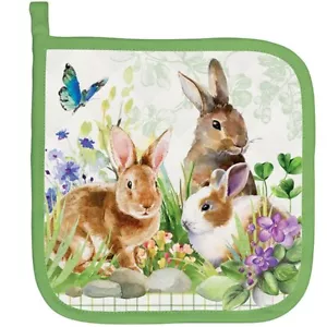 Polvo de algodón floral Michel Design Works Bunny Meadow Pascua primavera - Imagen 1 de 2