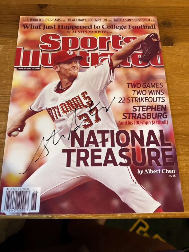 stephen strasburg autographed washington nationals photo - Image 1 of 1