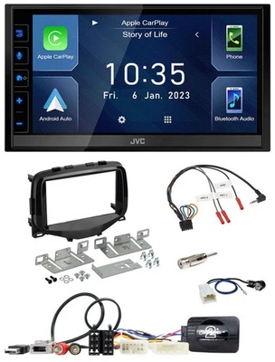 JVC DAB Bluetooth Lenkrad USB 2DIN Autoradio für Toyota Aygo 2014-2021 - Bild 1 von 4