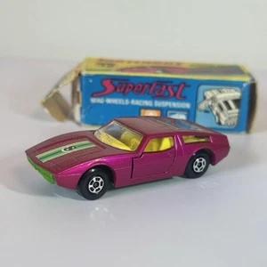 Matchbox Maserati Bora, Superfast #32 With Box, VTG 1972 Neon Green Decal Lesney - Picture 1 of 12