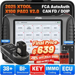 XTOOL X100 PAD3 V2.0 IMMO Key Programmer Full System Diagnostic Scanner + KC100 - Picture 1 of 21