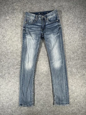 BKE Mason Jeans Mens 28x32 Blue Slim Straight Leg Distressed Stretch Denim Pants - Image 1 of 4