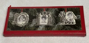 Home for the Holidays PICTURE FRAME ORNAMENTS set of 3 || Christmas Stuff || NEW - Picture 1 of 3