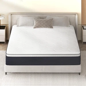 Twin Mattress 12 Inch, Twin Size Spring Gel Memory Foam, Medium Firm in a Box... - Picture 1 of 7