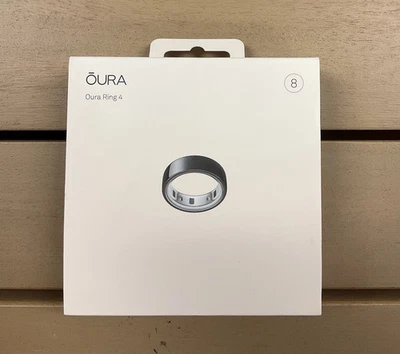 Oura Ring 4 Black - Size 8 Open Box - Image 1 of 4