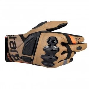 Alpinestars Men's Motorcycle Gloves - Belize V3 Drystar Short Cuff (Black/Brown) - Picture 1 of 2